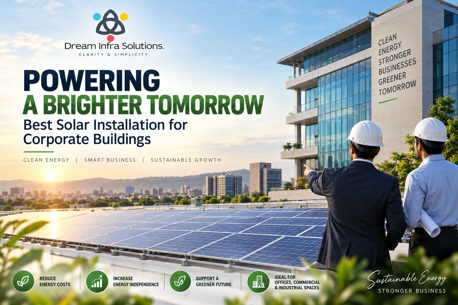 Best Solar Installation for Corporate Buildings | Dreaminfra Solution