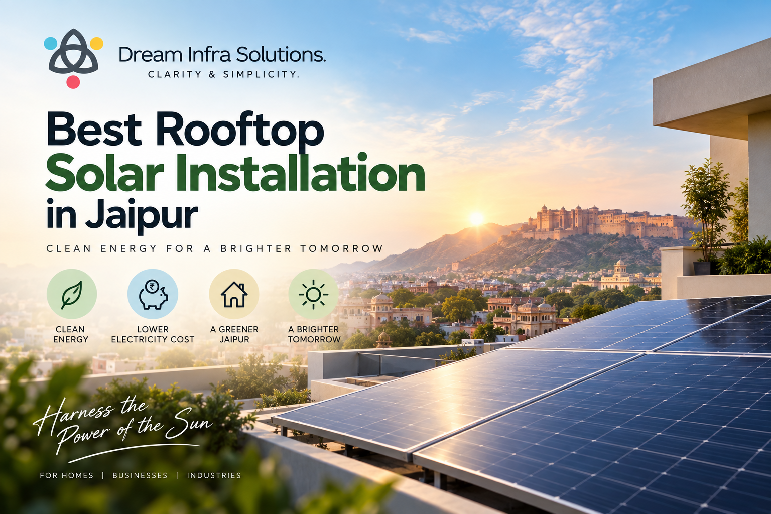 Best Rooftop Solar Installation in Jaipur – Dream Infra Solution